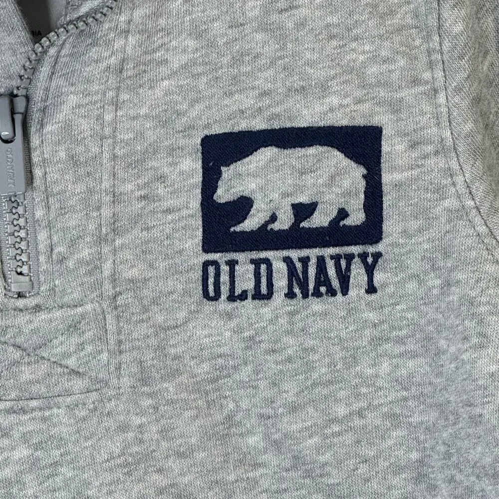 Old Navy High Neck Grey Sweatshirt with Quarter Zip Front Size 4t